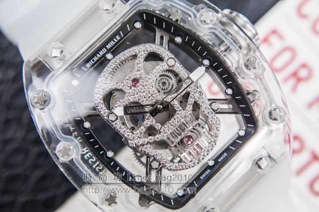 Richard Mille e理查徳米勒 RM052系列 最新鬼頭升級版 顱骨系列 原裝透明殼 理查徳米勒高端男士全自動機械腕表  hds1443